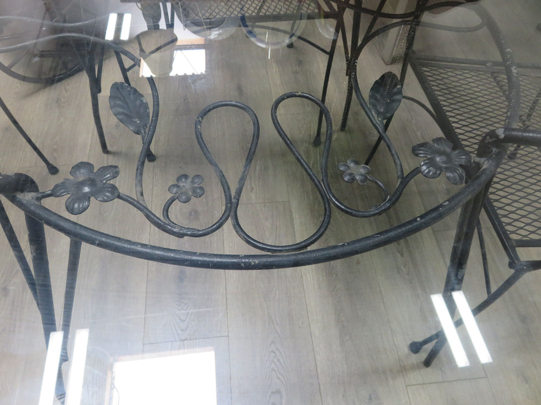 Wrought Iron Patio Table & Chairs