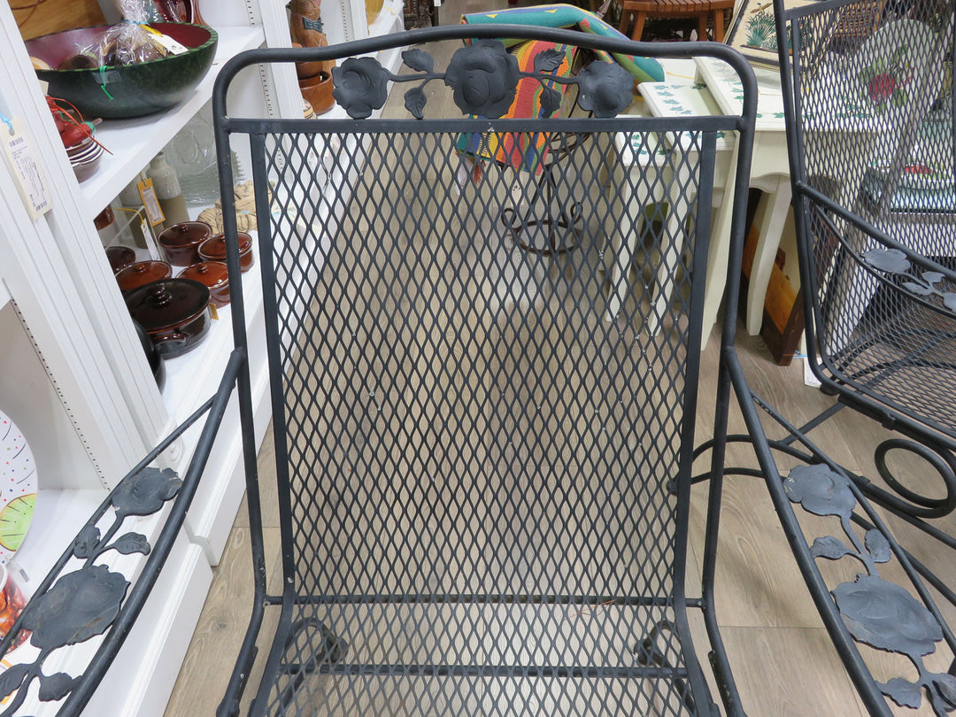 Pair of Wrought Iron Spring Chairs