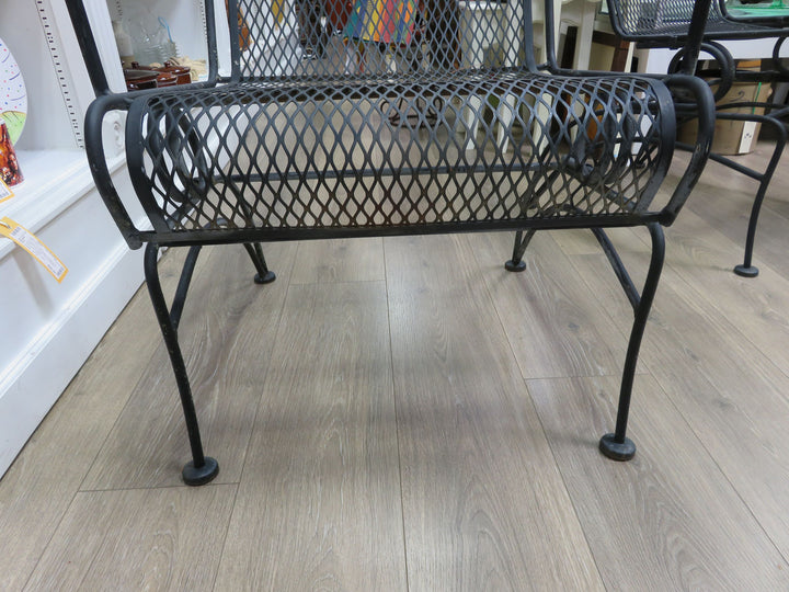 Pair of Wrought Iron Spring Chairs