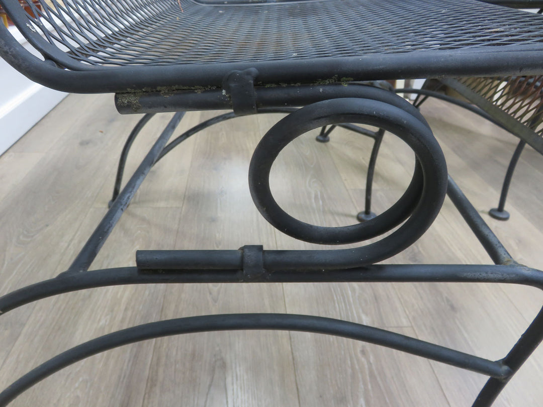 Pair of Wrought Iron Spring Chairs