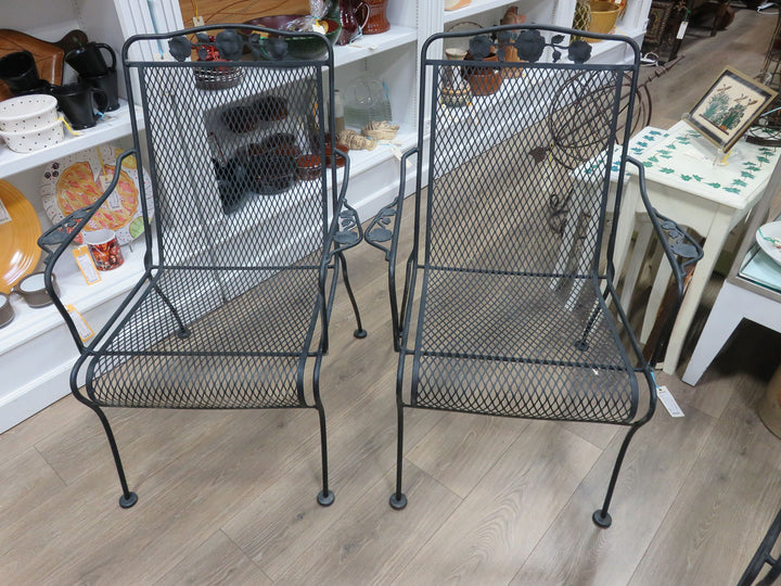 Pair of Wrought Iron Porch Chairs