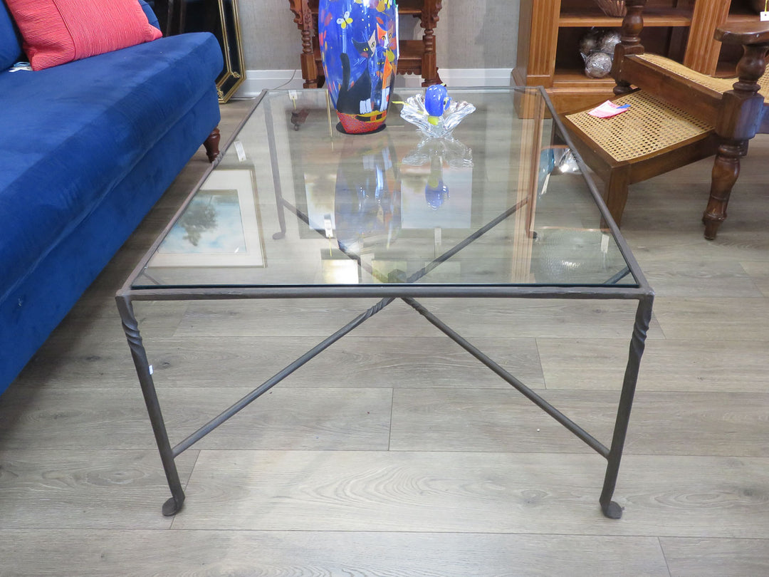 Iron and Glass Coffee Table