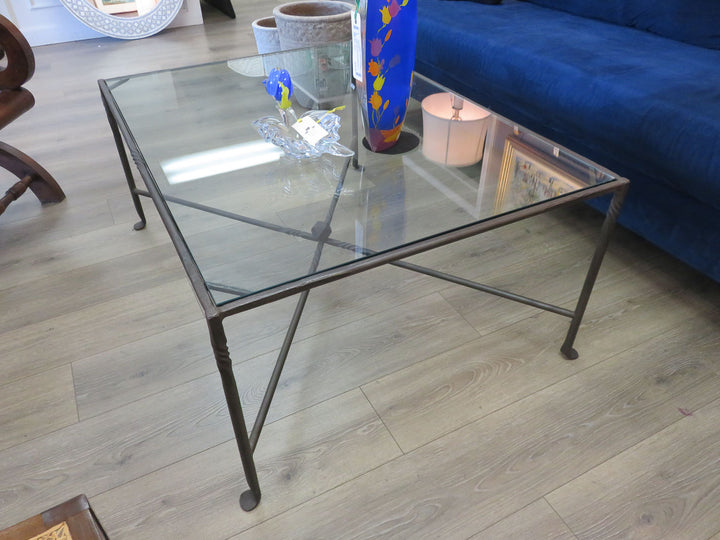 Iron and Glass Coffee Table