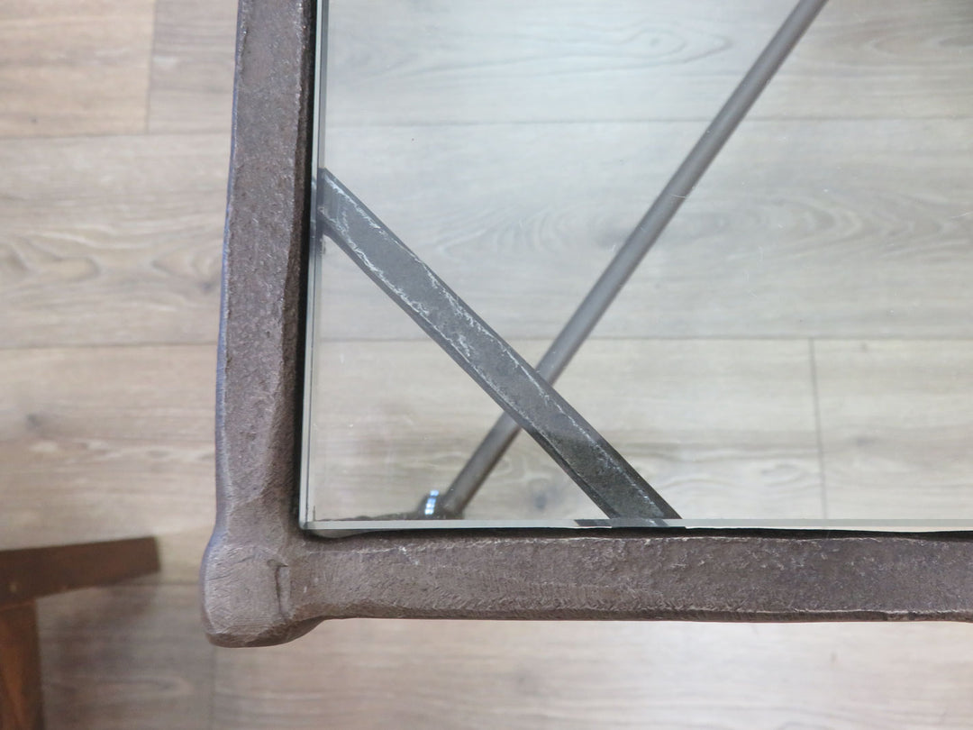 Iron and Glass Coffee Table