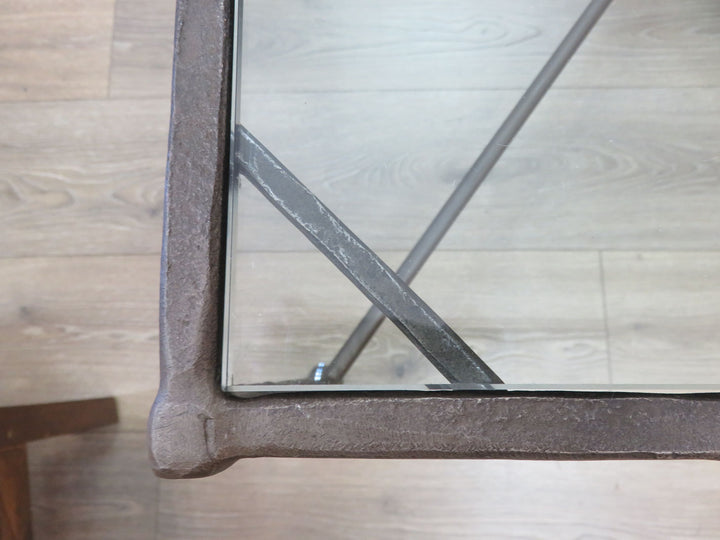 Iron and Glass Coffee Table