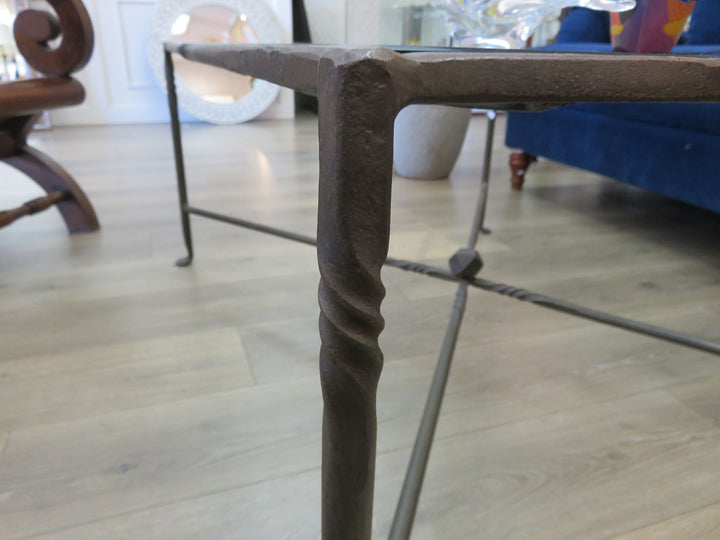 Iron and Glass Coffee Table