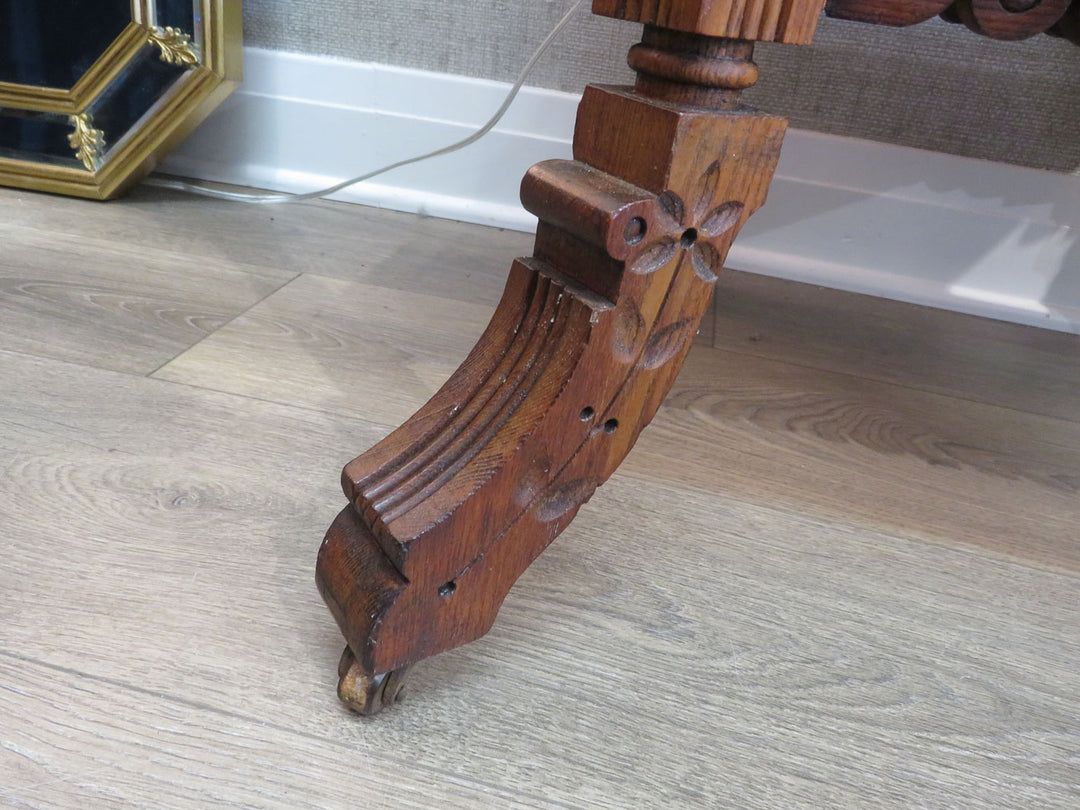 Antique American Tiger Oak Library Table