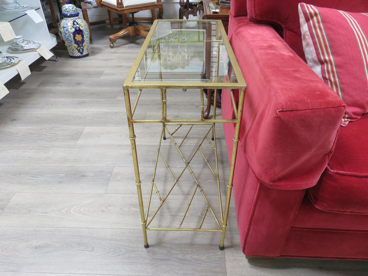 Metal & Glass Console Table