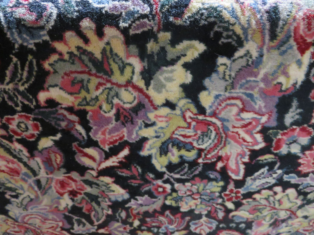 Black Floral Area Rug