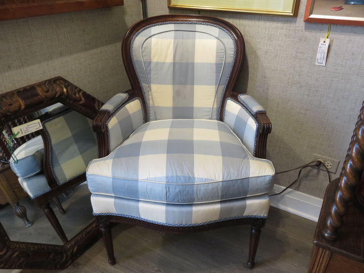 Hickory Silk Bergere Arm Chair