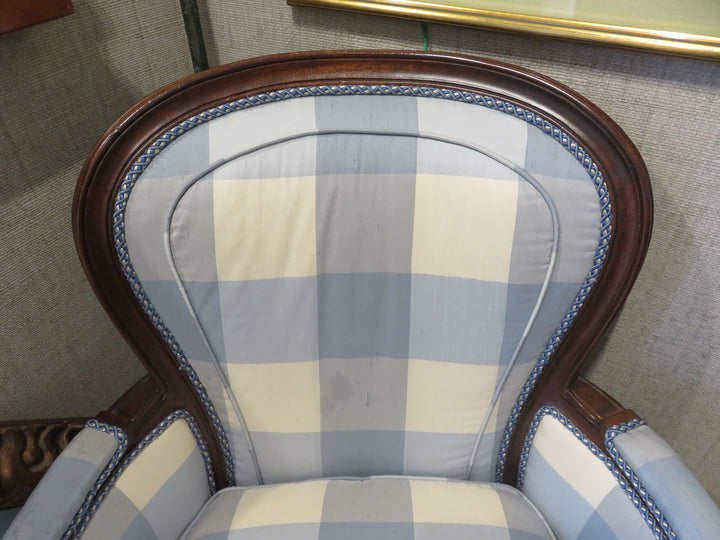 Hickory Silk Bergere Arm Chair