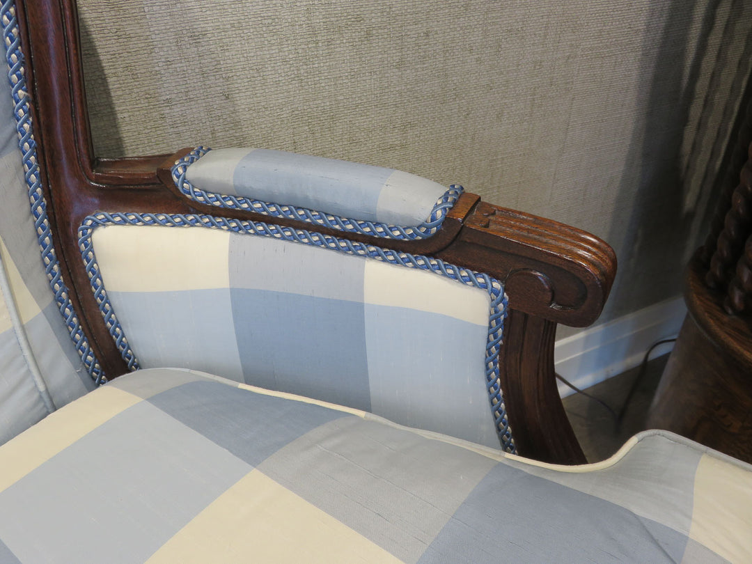 Hickory Silk Bergere Arm Chair