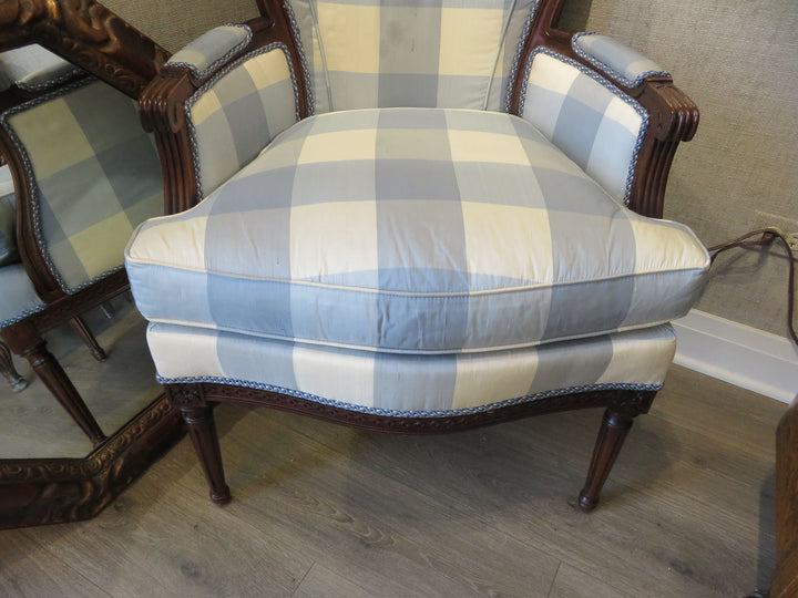 Hickory Silk Bergere Arm Chair