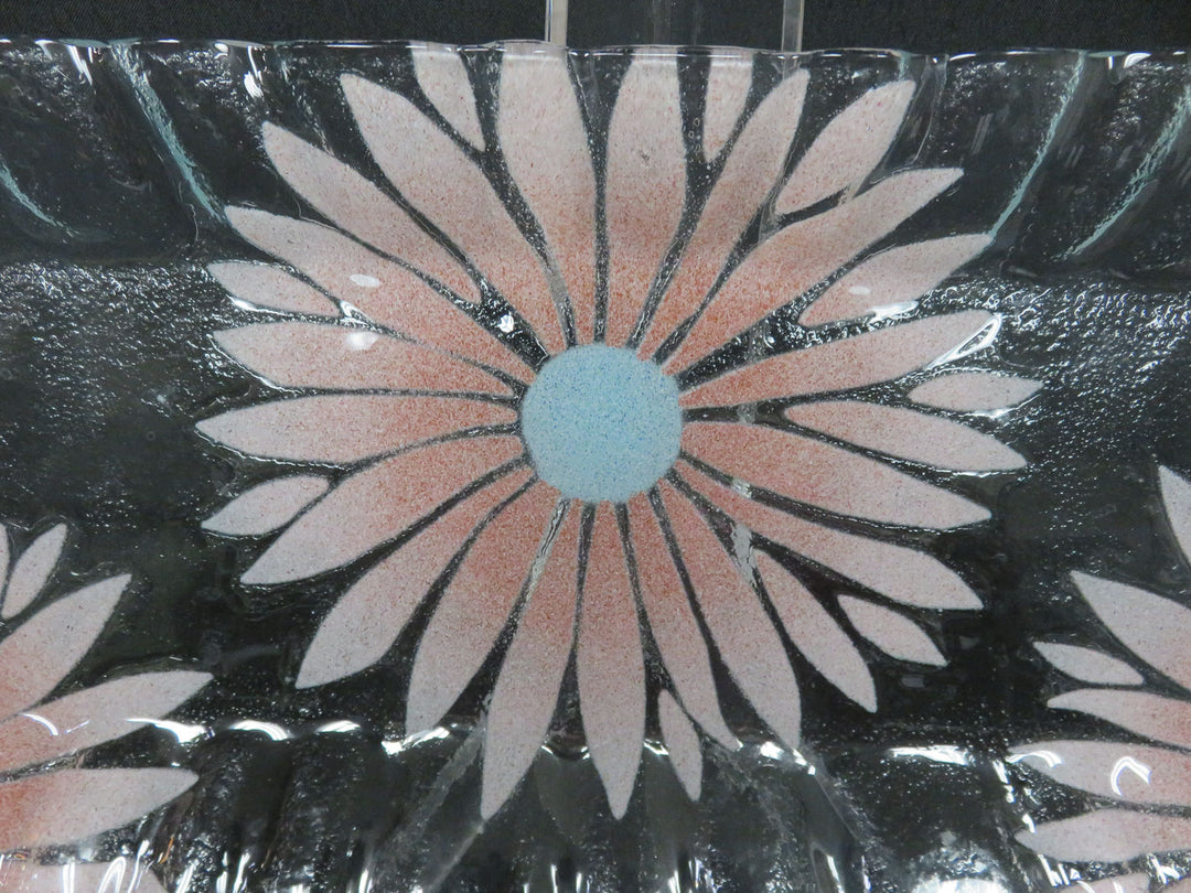 Floral Slump Glass Platter