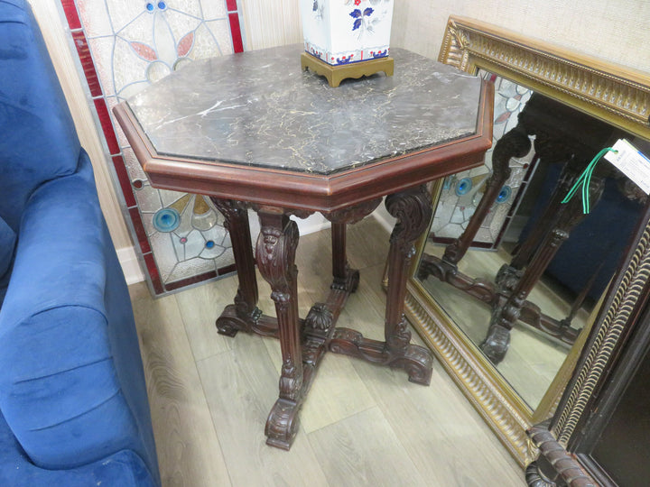 Antique Marble Topped Occasional Table