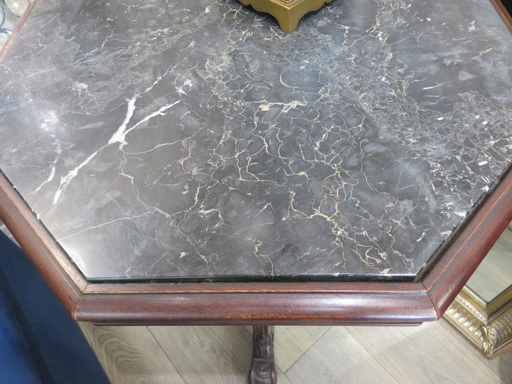 Antique Marble Topped Occasional Table