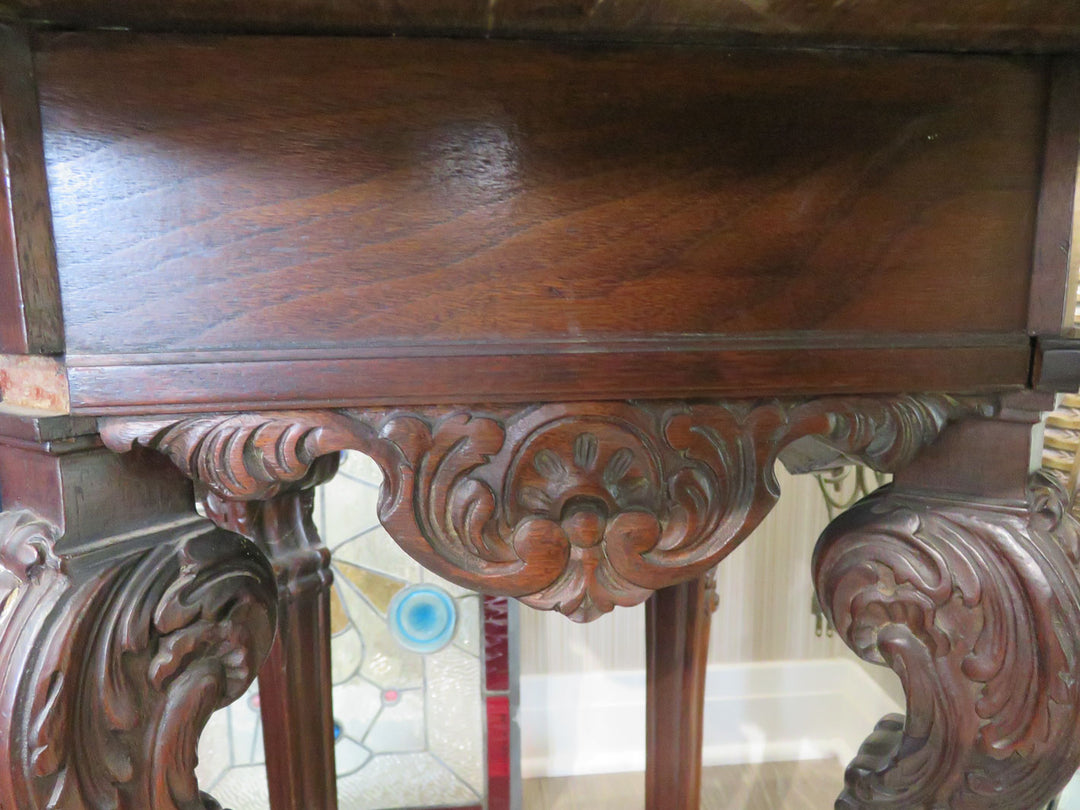 Antique Marble Topped Occasional Table