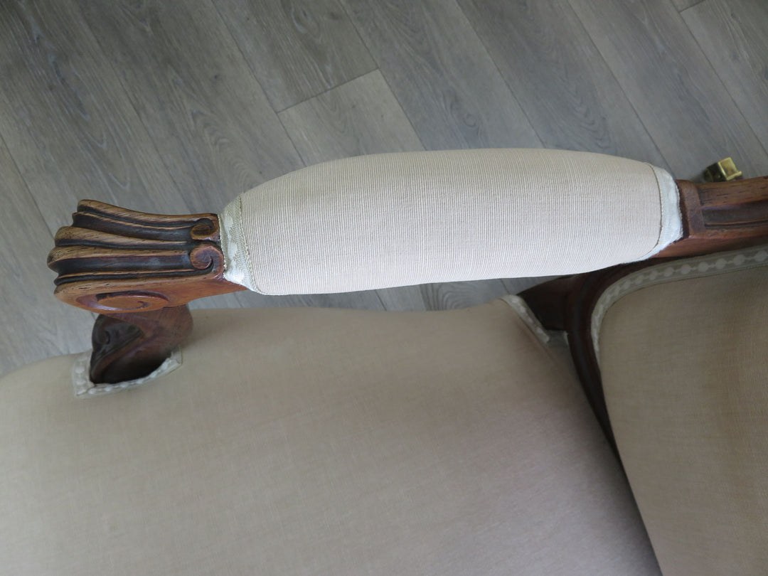 Beige Bergere Arm Chair