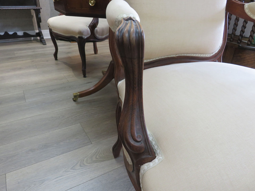 Beige Bergere Arm Chair