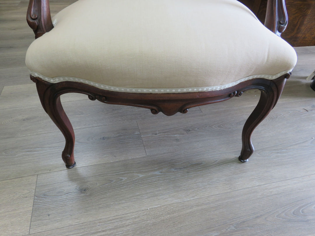 Beige Bergere Arm Chair