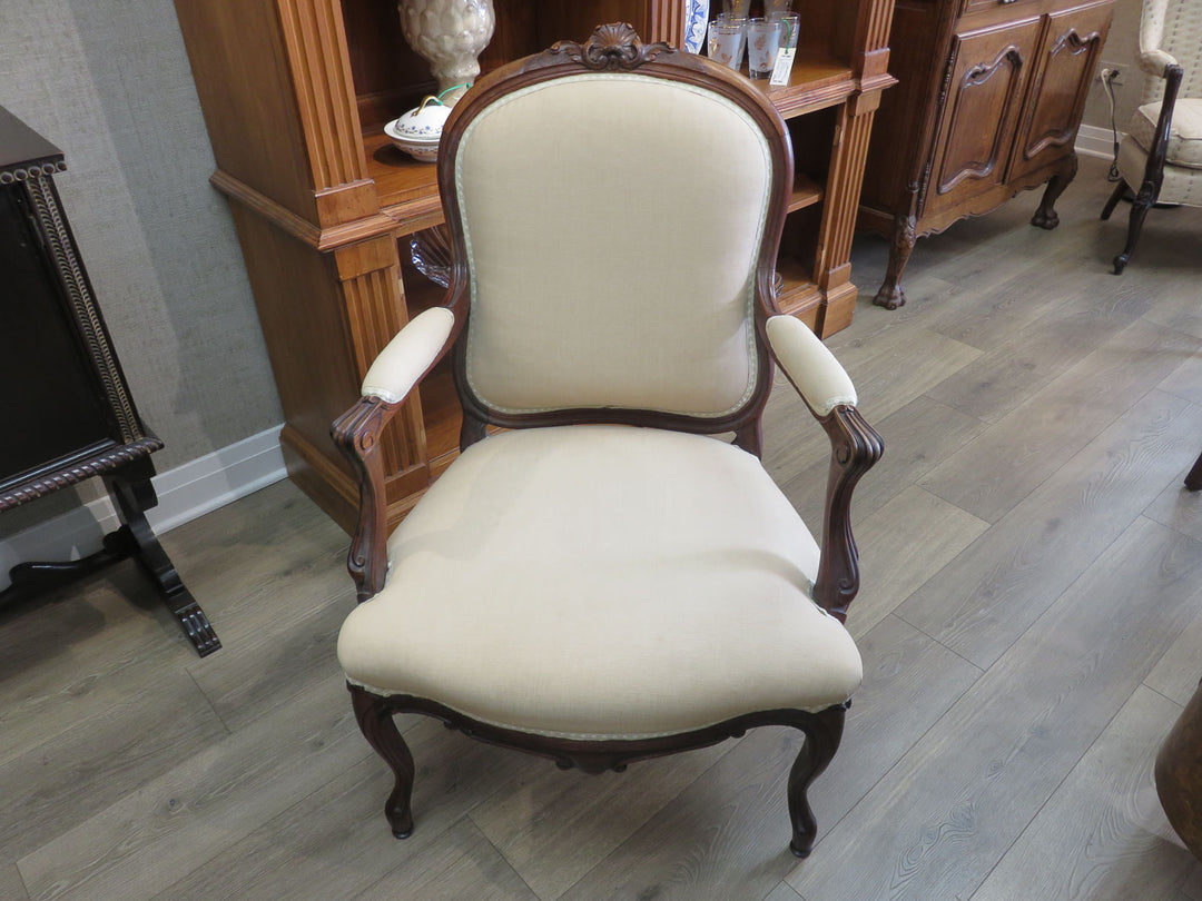 Beige Bergere Arm Chair