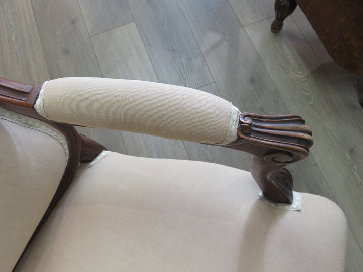 Beige Bergere Arm Chair