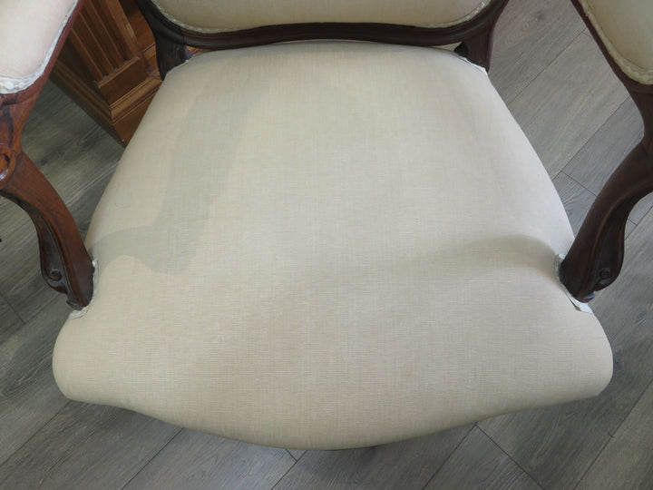 Beige Bergere Arm Chair