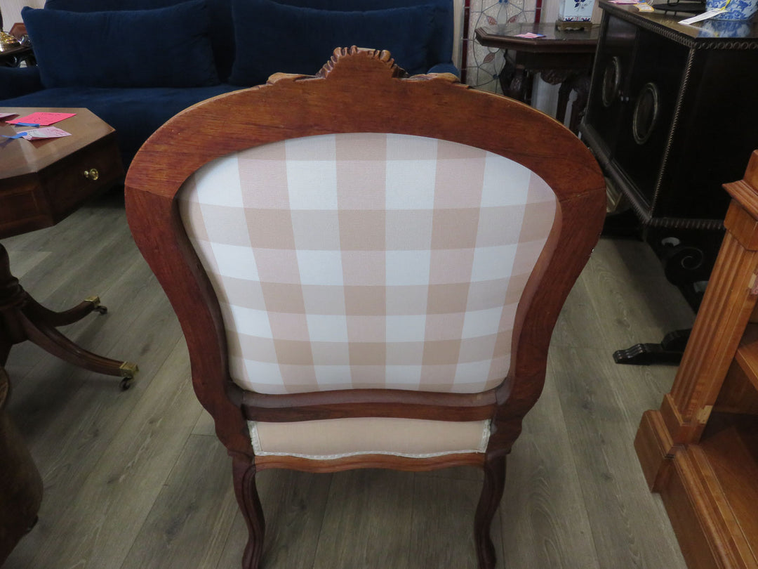Beige Bergere Arm Chair