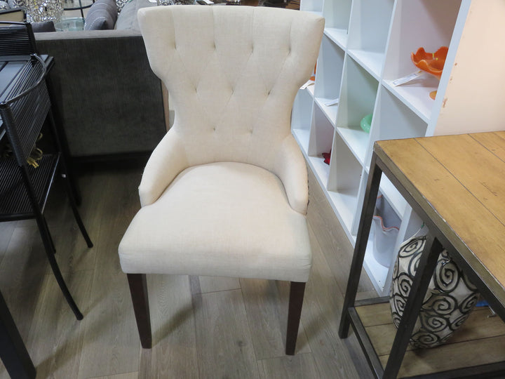 Tufted Linen Occasional Chair