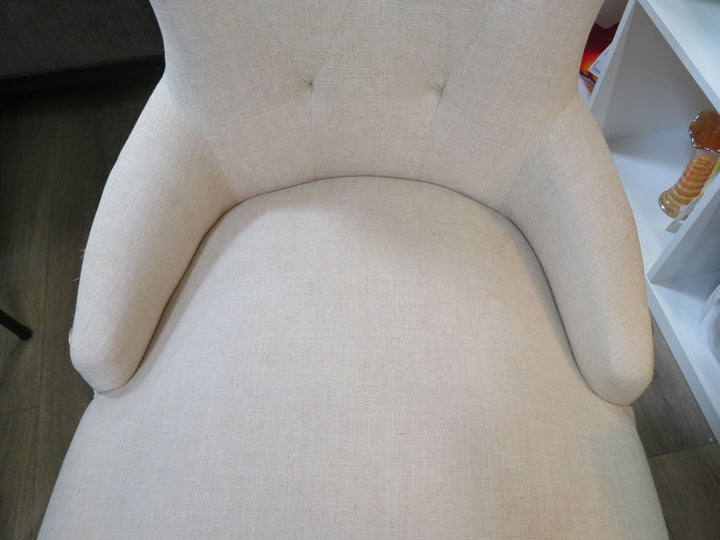 Tufted Linen Occasional Chair