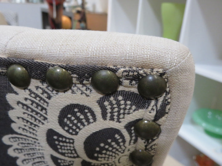Tufted Linen Occasional Chair