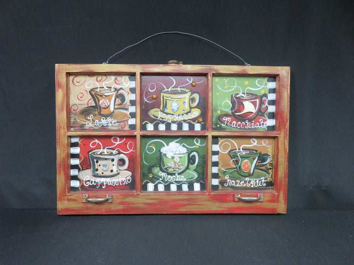 Coffee Themed Window Frame