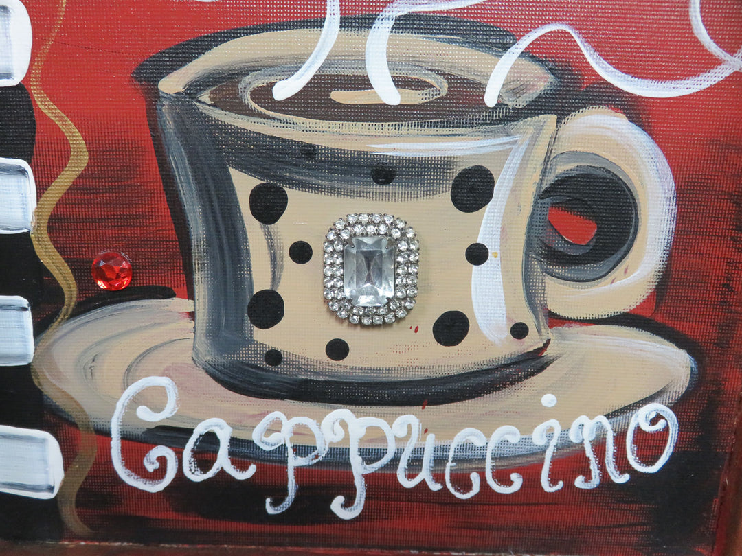 Coffee Themed Window Frame