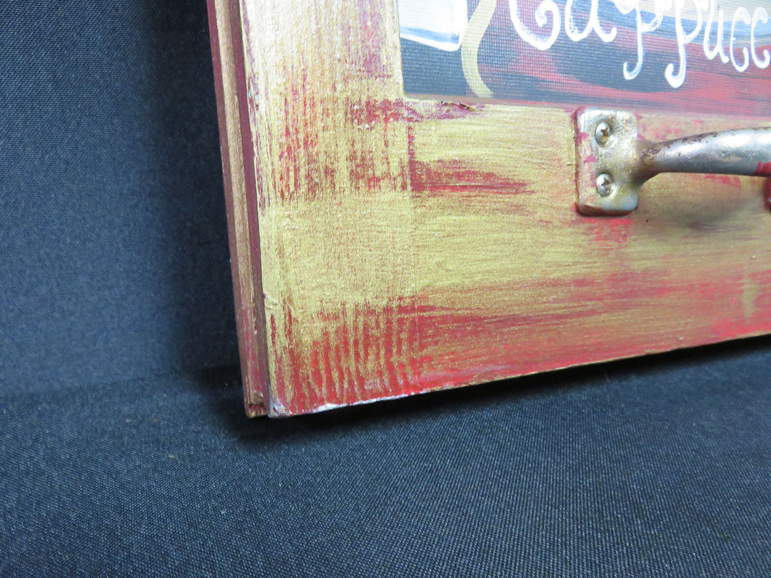 Coffee Themed Window Frame