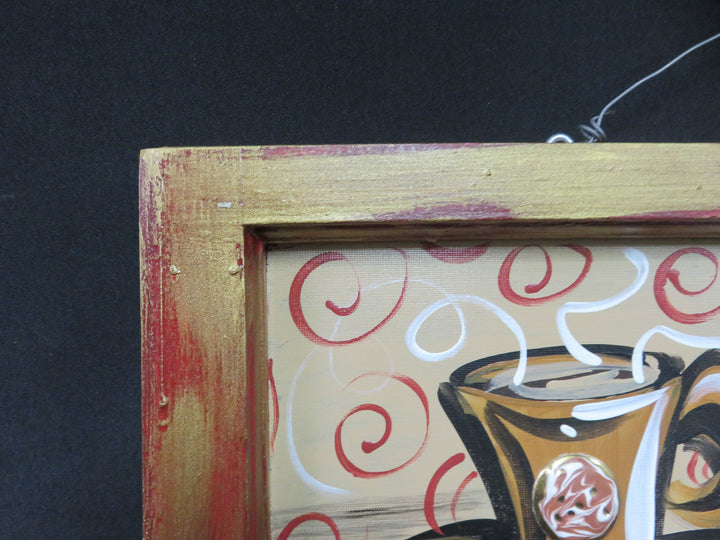 Coffee Themed Window Frame