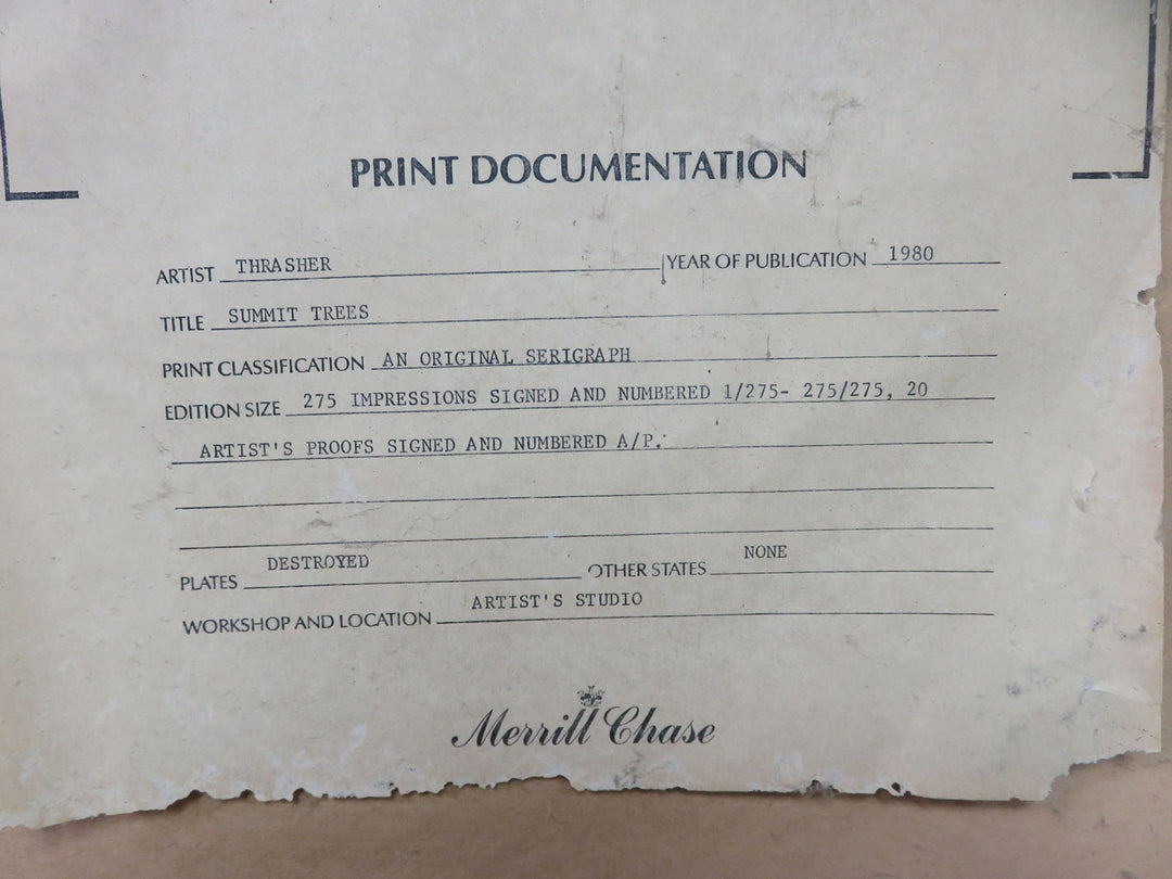 Virgil Thrasher Silk Screen Serigraph