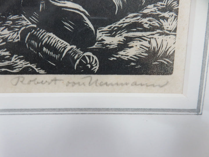 Robert von Neumann Woodcut Print