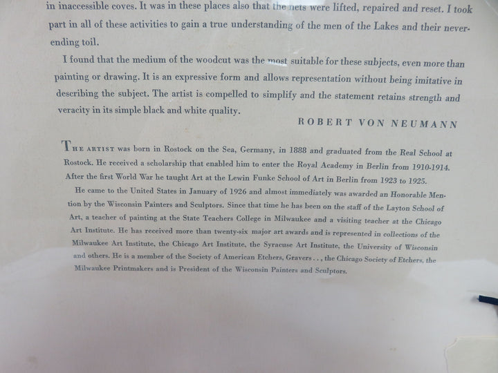 Robert von Neumann Woodcut Print