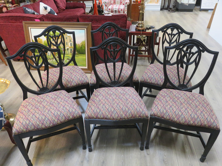 Six Hepplewhite Style Dining Chairs