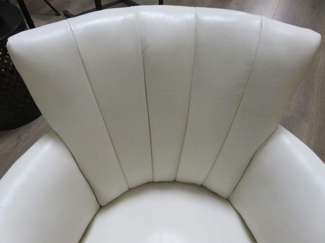 Vintage White Leather Chair