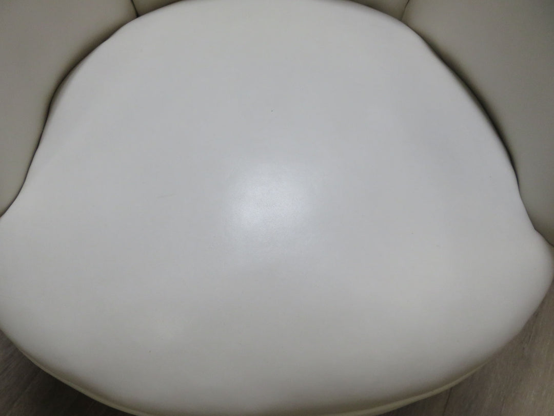 Vintage White Leather Chair