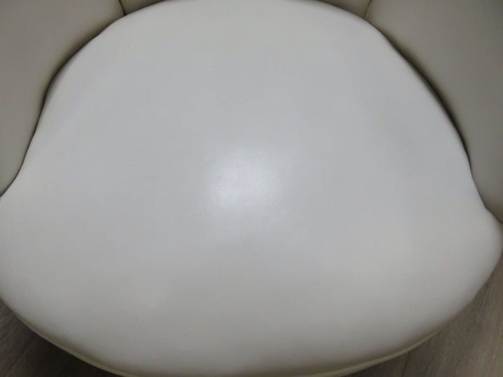 Vintage White Leather Chair