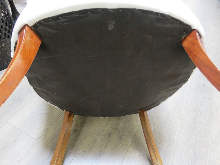 Vintage White Leather Chair