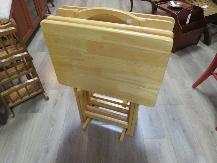 Set of TV Tray Tables & Stand