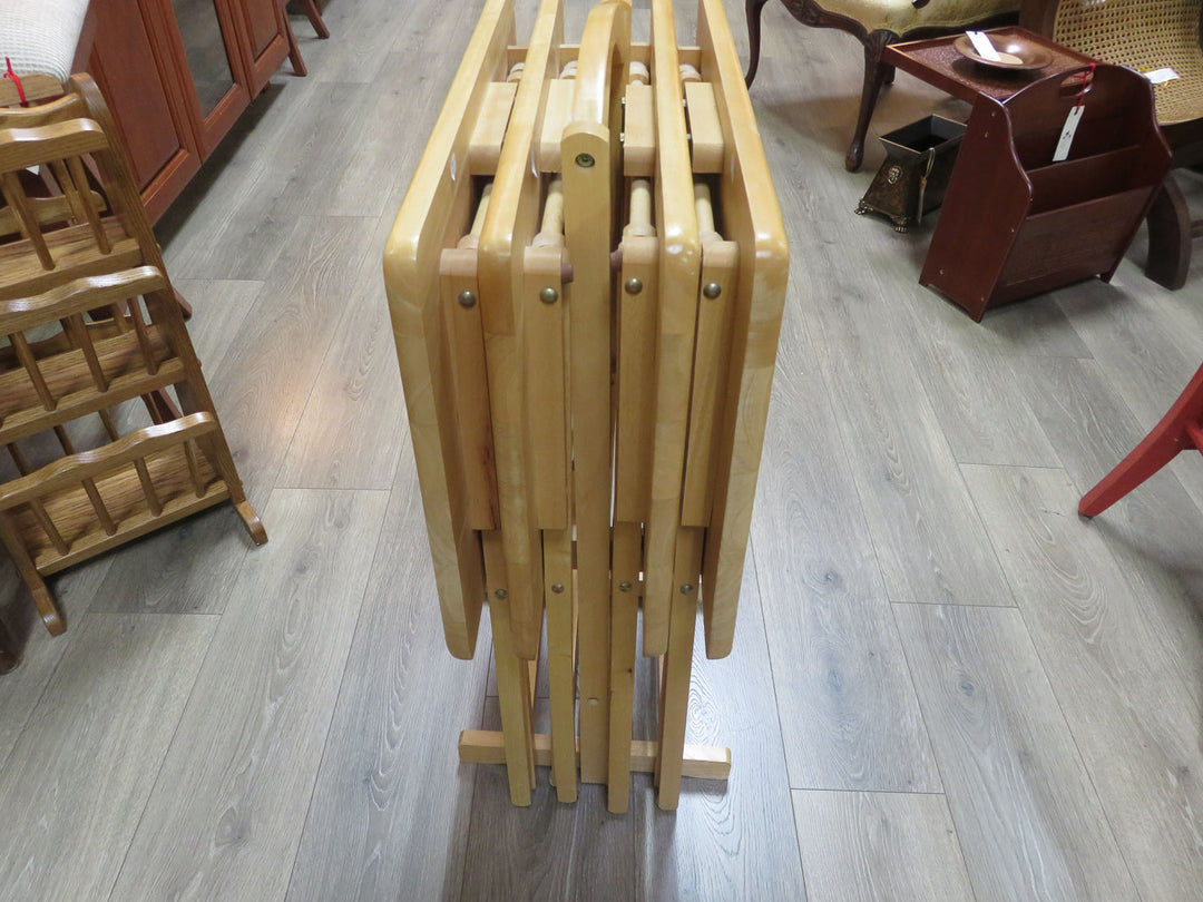 Set of TV Tray Tables & Stand