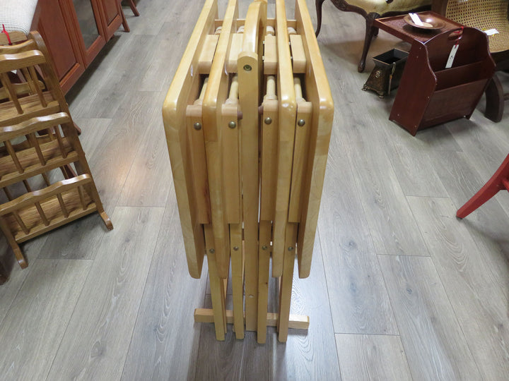Set of TV Tray Tables & Stand