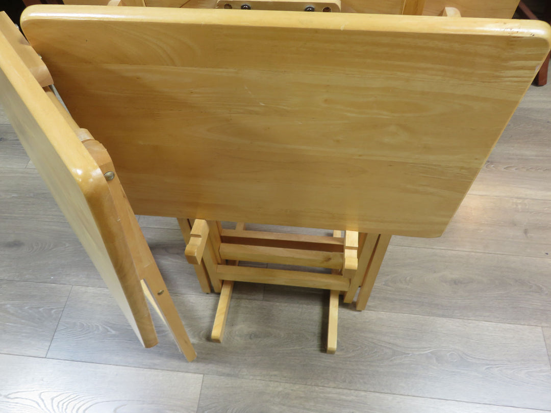 Set of TV Tray Tables & Stand
