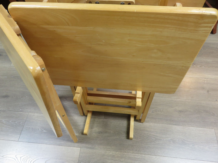 Set of TV Tray Tables & Stand