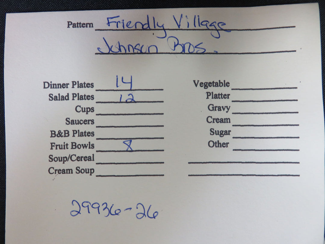 Johnson Bros. Friendly Village China