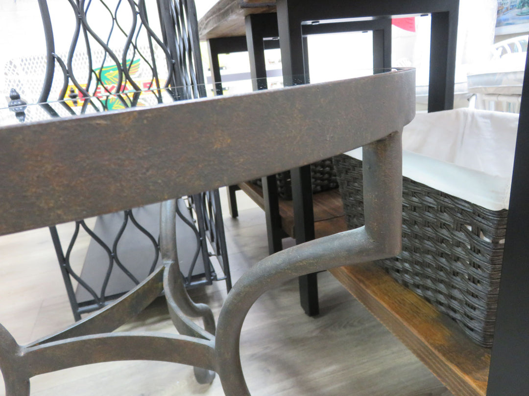 Metal & Glass Occasional Table